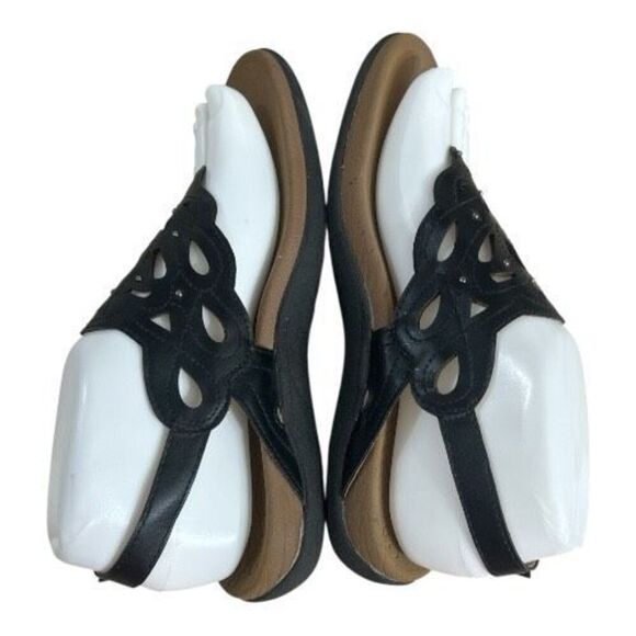 Rockport Women Ridge Black Sling Back Sandals Size 6.5 Flats Casual Comfort - Picture 5 of 12